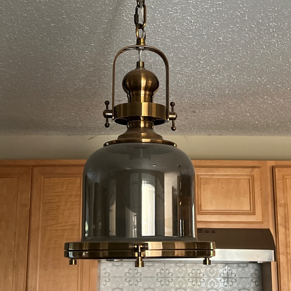 Two Possini Euro Elida 11" Wide Brass and Chrome Glass Mini Pendant Light